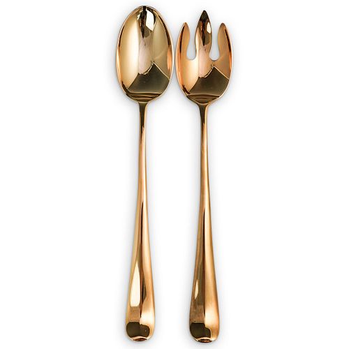  2 PC 24K GOLD EPNS GERITY SERVING 390104