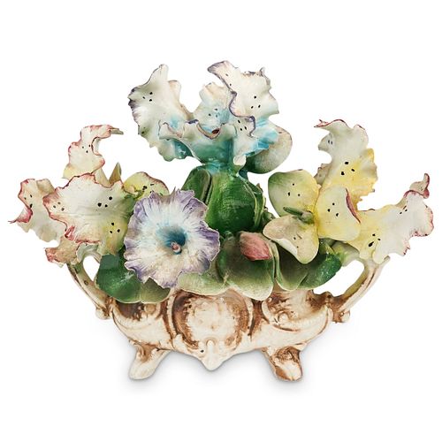 VINTAGE CAPODIMONTE PORCELAIN FLOWER