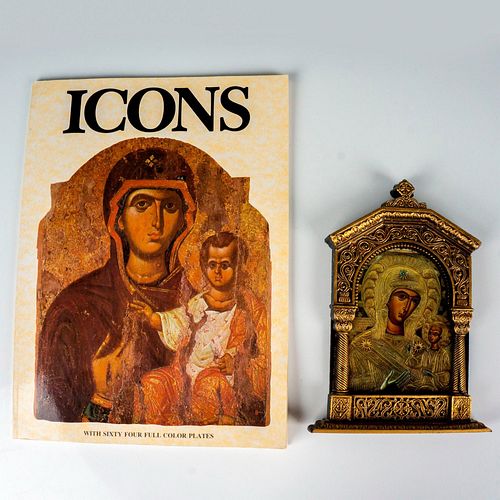 2PC BYZANTINE ICON ART AND BOOK,