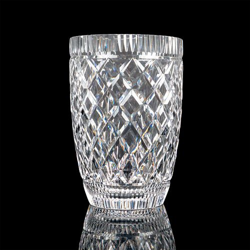 WATERFORD CRYSTAL DIAMOND CUT VASEClear