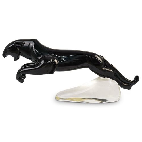 SIGNED PANTHER MURANO GLASS SCULPTUREDESCRIPTION  3901a2