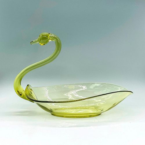 DUNCAN MILLER YELLOW ART GLASS DISH/BOWL,