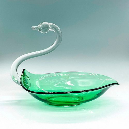 DUNCAN MILLER GREEN AND CLEAR ART GLASS