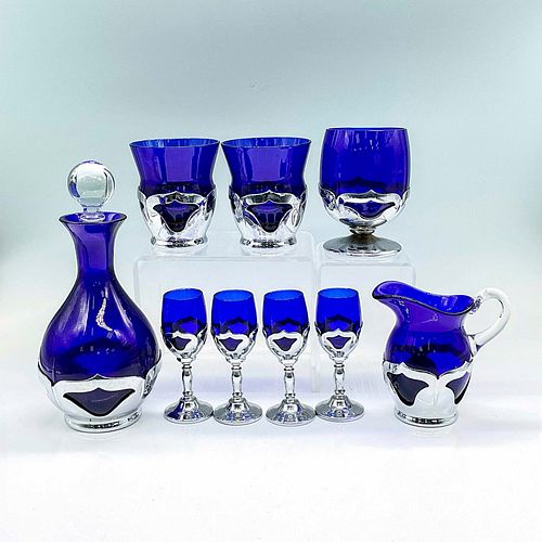 9PC FARBER BROS COBALT BLUE GLASSES  3901f5