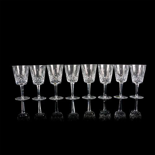 8PC WATERFORD CRYSTAL WATER GOBLETS,