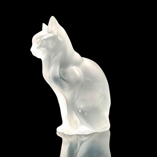 LALIQUE CRYSTAL CAT FIGURINE, CHAT