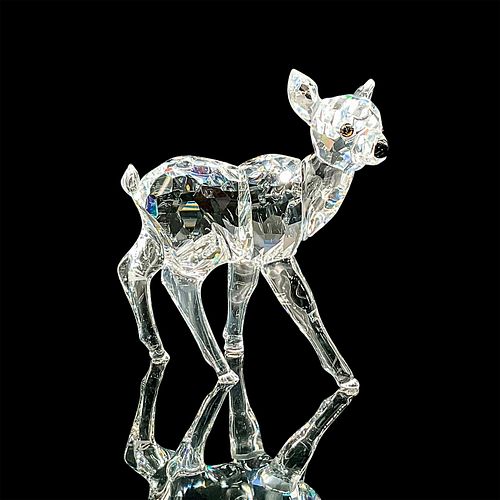 SWAROVSKI SILVER CRYSTAL FIGURINE, FAWNSparkling