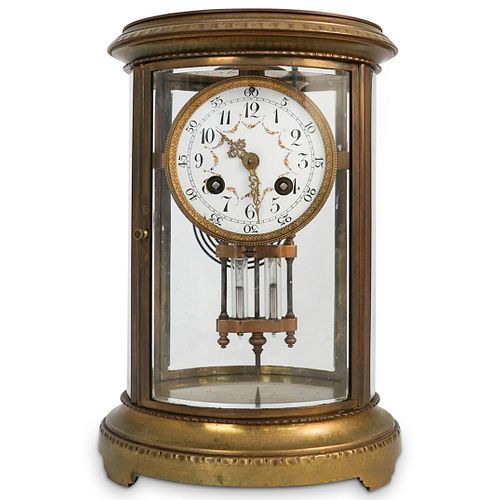 FRENCH BRONZE DESK CLOCKDESCRIPTION: