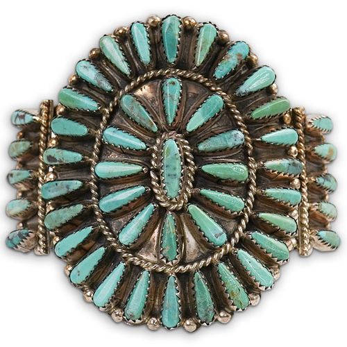 T. LOWE NAVAJO STERLING TURQUOISE