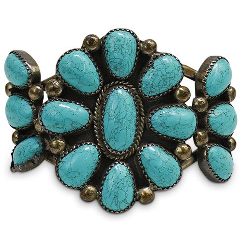 NAVAJO STERLING TURQUOISE CABOCHONS