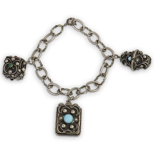 ANTIQUE JEWELED STERLING SILVER