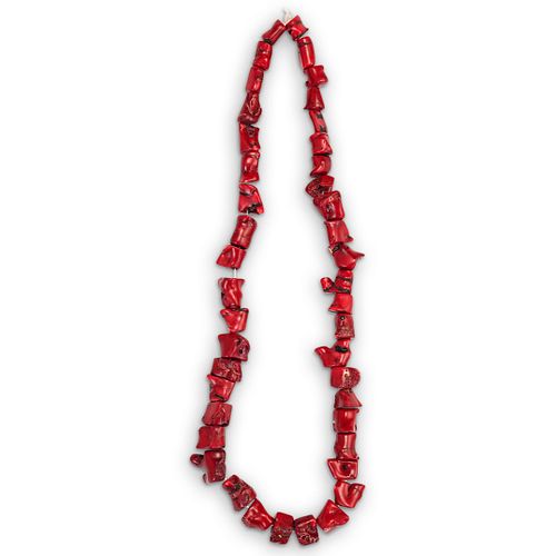 RED CORAL NECKLACE STRANDDESCRIPTION: