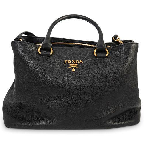 PRADA BLACK LEATHER HANDBAGDESCRIPTION  3902c5