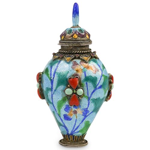 ANTIQUE CHINESE CLOISONNE AND ENAMEL