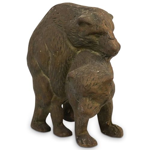 VINTAGE BRASS MATING BEARS STATUEDESCRIPTION: