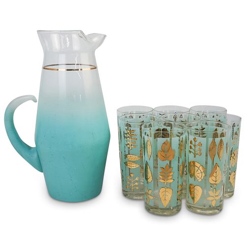  9 PCS MID CENTURY PITCHER AND 3903ba