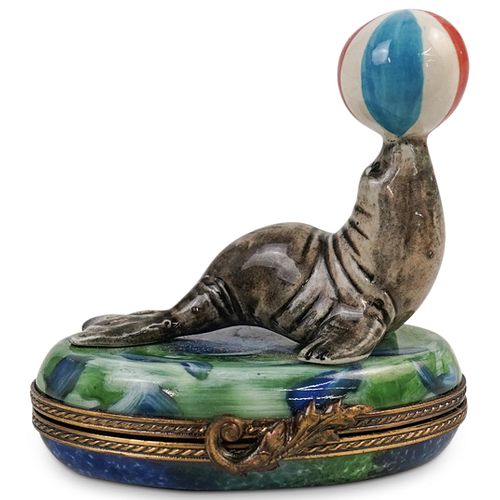 LIMOGES SEA LION W BALL LA 3903e6