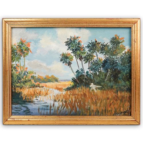  B HEMSTREET EVERGLADES OIL PAINTINGDESCRIPTION  390488