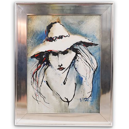 WALTON SIGNED WOMAN WITH A HAT  3904ad