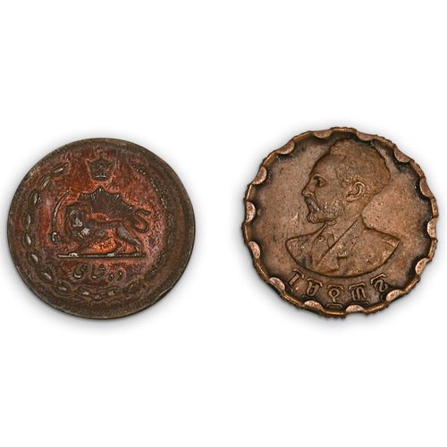 (2PC) ETHIOPIAN & PERSIAN COINS