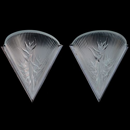LALIQUE HELICONIA CRYSTAL WALL 3905f1