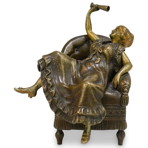 AUSTRIAN EROTIC BRONZE FIGURINEDESCRIPTION: