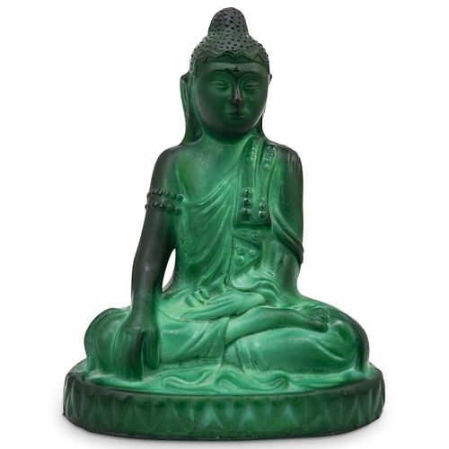 VINTAGE MALACHITE GLASS BUDDHADESCRIPTION  390616