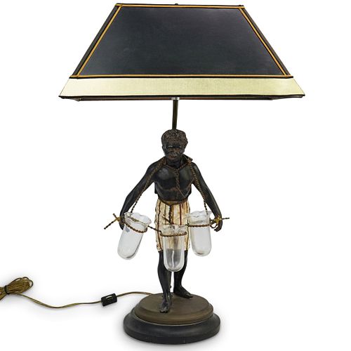 BRONZE BLACKMOOR SCULPTURAL LAMPDESCRIPTION: