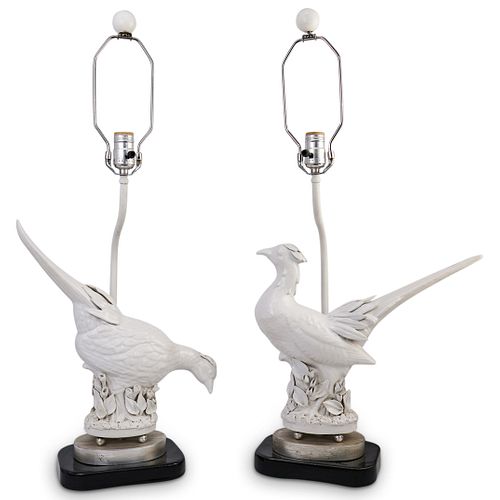  2 PC MID CENTURY BLANC DE CHINE 390678