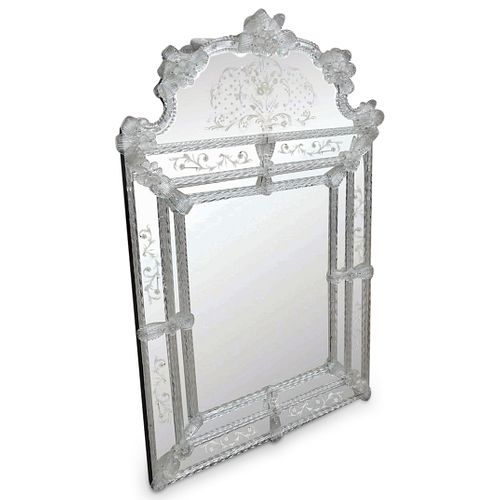 VENETIAN GLASS ETCHED WALL MIRRORDESCRIPTION  390672