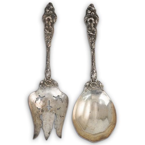  2 PC ART NOUVEAU STERLING SILVER 3906c6