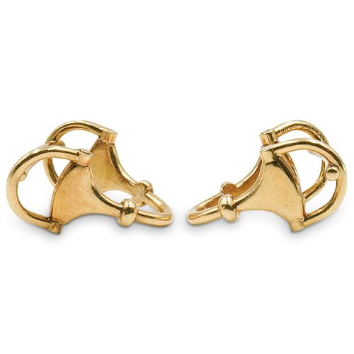 18K GOLD GUCCI HORSEBIT CUFFLINKSDESCRIPTION  390733