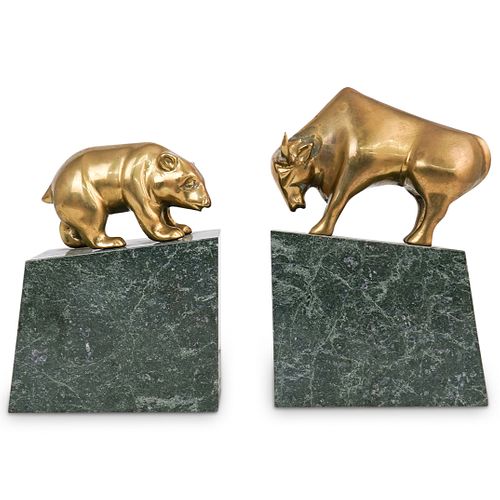 PAIR OF BULL BEAR BOOKENDSDESCRIPTION  390752