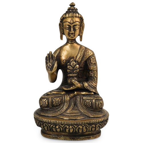 TIBETAN BRONZE SITTING BUDDHA STATUEDESCRIPTION  39076e