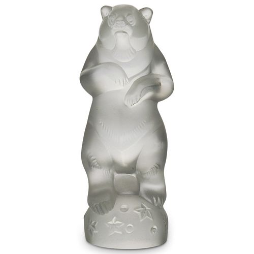 LALIQUE CRYSTAL CIRCUS BEAR FIGURINEDESCRIPTION  390772