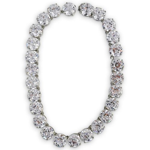 STERLING LARGE ZIRCONIA COLLAR