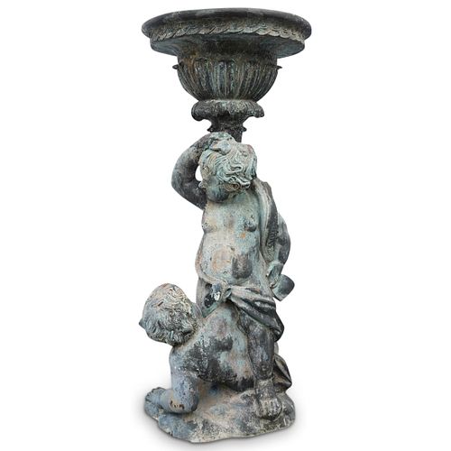 CAST METAL CHERUB PLANTERDESCRIPTION  3907bf