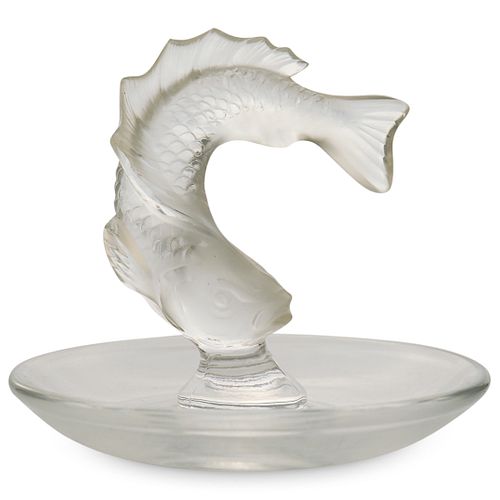 LALIQUE LEAPING FISH CRYSTAL 39083a