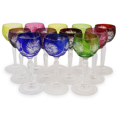  12 PC SET OF COLORED CRYSTAL 390856