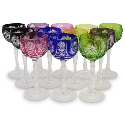  12 PC SET OF COLORED CRYSTAL 390858