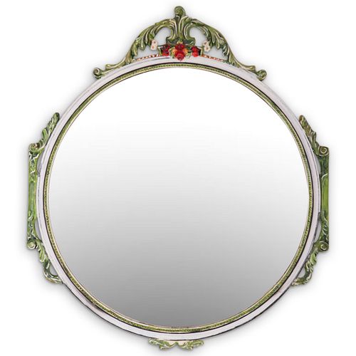 ANTIQUE VENETIAN PAINTED WALL MIRRORDESCRIPTION: