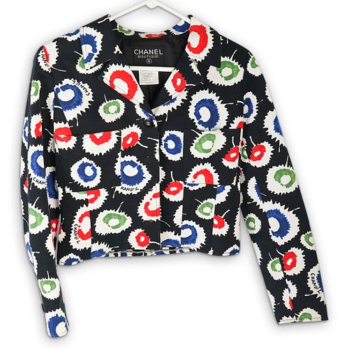 CHANEL PRINTED COTTON JACKETESCRIPTION: