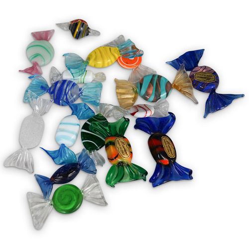 (16 PC) MURANO GLASS CANDIESDESCRIPTION: