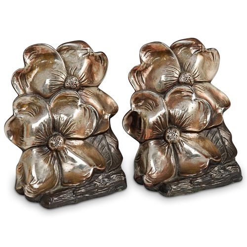 PAIR OF SILVER PLATED DOG WOOD 390968