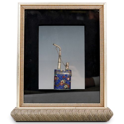 CHINESE CLOISONNE FRAMED OPIUM