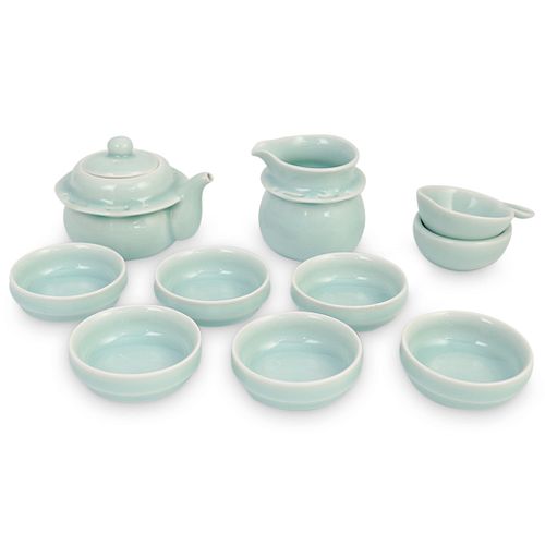  10 PC CHINESE GLAZED CERAMIC 3909bb