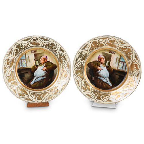 PAIR OF GERMAN PORCELAIN PLATESDESCRIPTION: