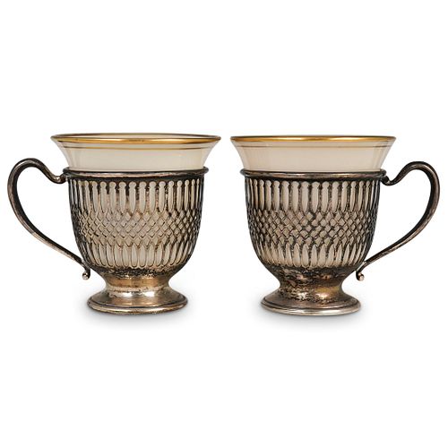 (2 PC) LENOX PORCELAIN AND STERLING