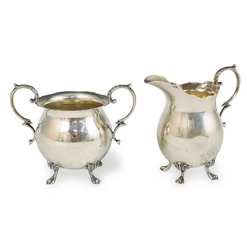 DURHAM STERLING CREAMER AND SUGAR 390a34