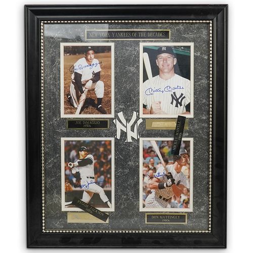 AUTOGRAPHED FRAMED NY YANKEES MEMORABILIADESCRIPTION: